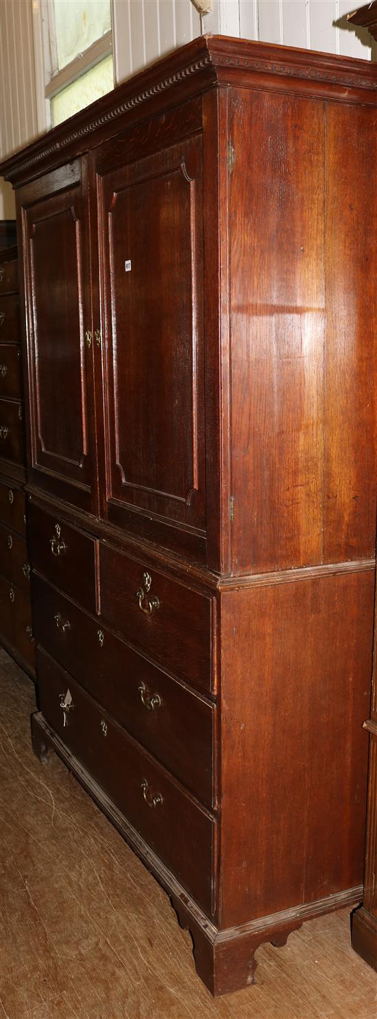 George III oak linen press